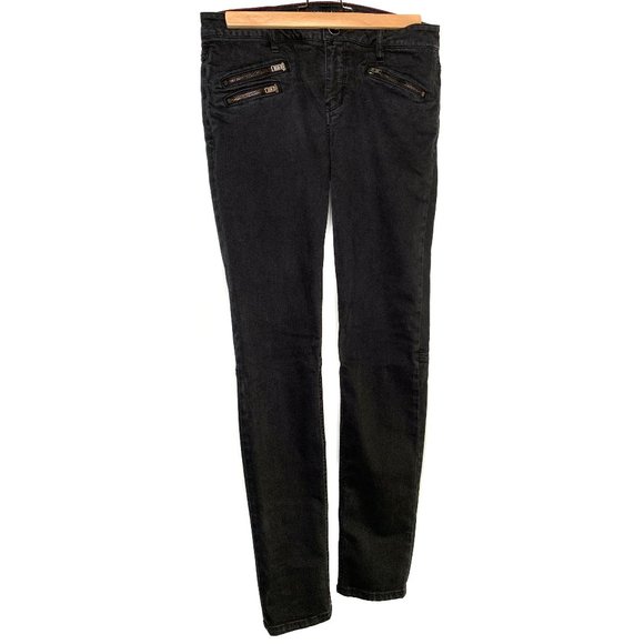 Sanctuary Black Skinny Moto Jeans  Size 28 - Picture 1 of 9